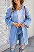 Open Front Cable Sleeve Long Cardigan